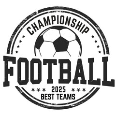 Football grunge rubber stamp