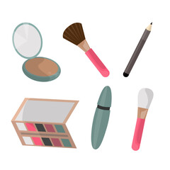 Flat Makeup Vector Set Collection Design