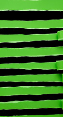 Abstract Isolated Background With Torn Green Paper Stripes Texture Design