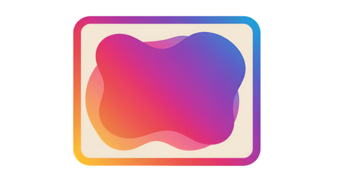 Abstract Illustration Colorful Gradient Shape Overlay On Black Background Design