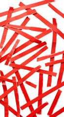 Abstract Isolated Red Paper Stripes On Black Background Creative Design