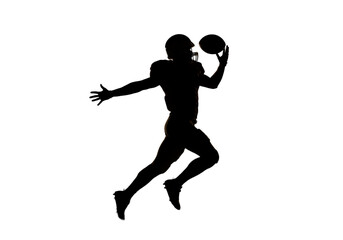 Abstract Silhouette Of A Running Athlete In Black Isolated Background