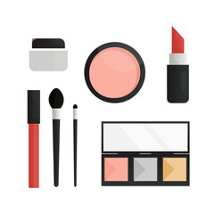 Flat Makeup Vector Set Collection Design