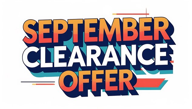 September clearance offer graphic design.