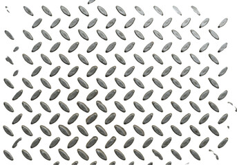 Abstract Metal Texture Background with Diamond Plate Pattern Isolated