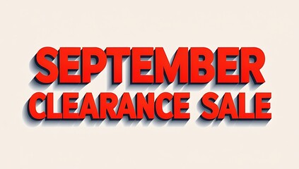 Obraz premium September clearance sale graphic.