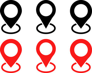 Map pin icons. Map marker pointer icon. GPS location symbol collection. Navigation symbol. Modern map markers. travel destination
