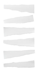 Fototapeta premium Abstract Isolated Torn Paper Pieces On Black Background Illustration