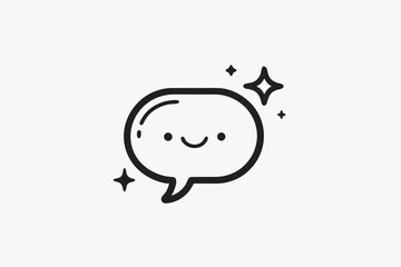 positive affirmation speech bubble motivational icon  