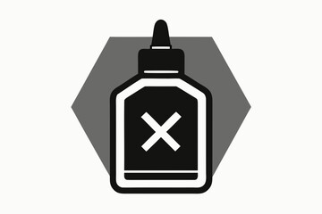 small angled squeeze bottle bold x marking