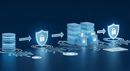 End-to-End Data Security Workflow with Servers and Shields on a Digital Circuit Path.