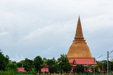 Phra Pathom Chedi temple in Nakhon Pathom Province, Thailand.