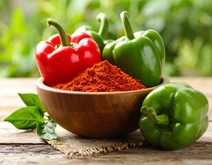Close-up of finely ground paprika, showcasing its beautiful texture ideal for themes of seasoning, cooking, and gourmet ingredients. Paprika in white background, washing and cutting paprika 