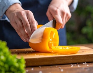 Close-up of finely ground paprika, showcasing its beautiful texture ideal for themes of seasoning, cooking, and gourmet ingredients. Paprika in white background, washing and cutting paprika 