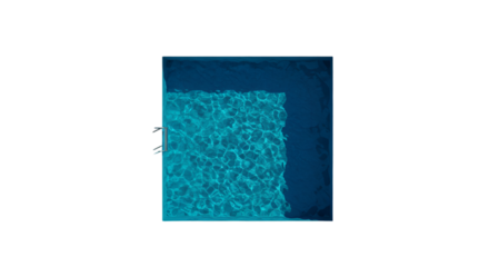 Abstract Turquoise Water Texture Background Square Transparent Illustration