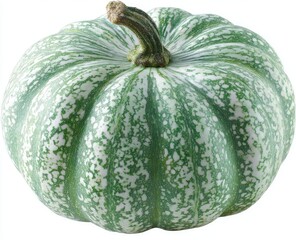 Green and white patterned pumpkin