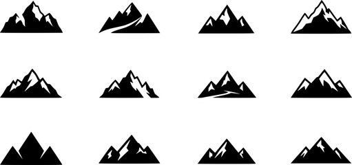 Mountains Logo Symbol and Icons Set