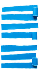 Blue Torn Paper Strips On Black Background Isolated Illustration