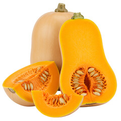 Butternut Squash Photo Of Orange Sliced Vegetable Isolated On Transparent Background
