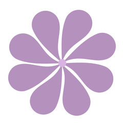 Purple flower vector on a white background 