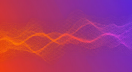 Abstract Dotted Waveform in Gradient Colors Flowing and Dynamic Design.