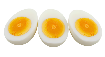Boiled Egg Slices Photo On Black Background Showing White And Yellow