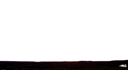 Evening Dusk Landscape Photo With Orange And Black Sky Horizon View
