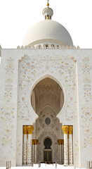 Architectural Islamic Mosque Building Illustration On Transparent Background
