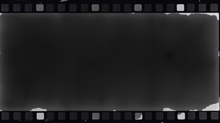 Vintage film strip with a classic film border, evoking nostalgia and cinematic history