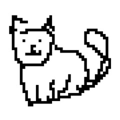 vector pixel cursor cat animal 