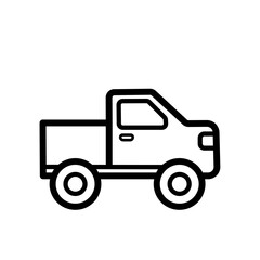 Toy pickup truck - vector icon