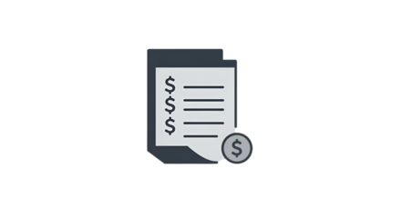 An Illustration Of Invoice Icon With Money And Dark Background