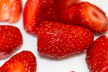 Garden strawberry spring fruit, fragaria