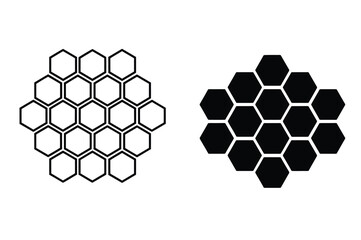Honeycomb Hexagon Grid Icons