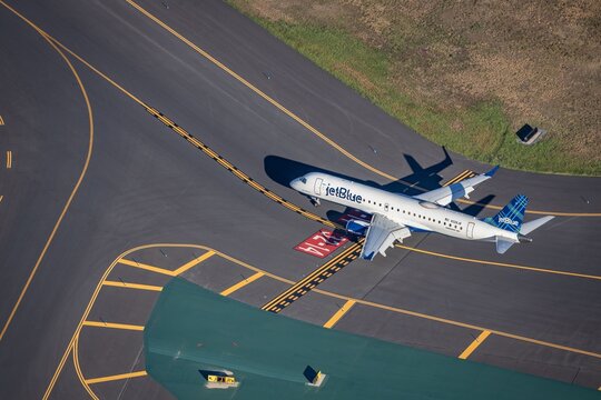 Jetblue plane at Boston Logan airport