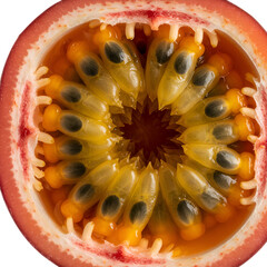Close-Up Passionfruit Photo Isolated on Transparent Background