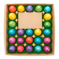 Colorful Easter Eggs Arrangement Illustration On Transparent Background