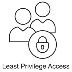 Least Privilege Access Icon, Enforcing Least Privilege Access for Maximum Security, Minimize Risk with Role-Based Least Privilege Strategies, vector