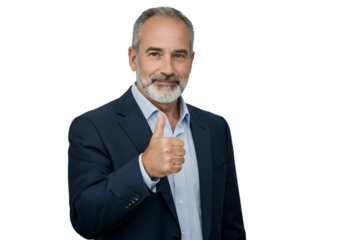 Businessman Giving A Thumbs Up Photo On Transparent Background