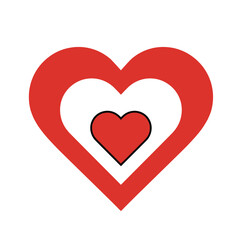 Love Heart icon set. for mobile concept and web design. vector illustration