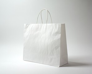 White paper shopping bag, simple design