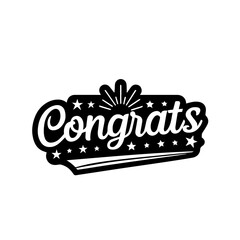 Bold Black and White Congratulations