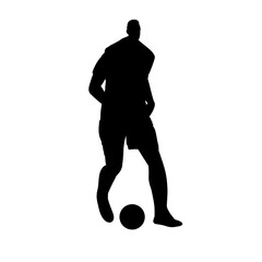 Football soccer player silhouette 