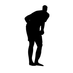 Football soccer player silhouette 