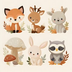 Naklejka premium set of funny animals