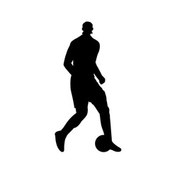Football soccer player silhoutte 