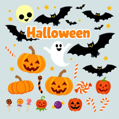 Fototapeta premium Halloween Illustration with Festive Elements