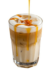 Delicious Caramel Coffee Drink Illustration Isolated On Transparent Background