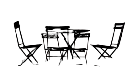 Dark Stage Silhouette With Spotlight In A Black Transparency Background Photo