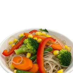 Delicious Food Illustration with Fresh Broccoli Carrot Corn and Peppers